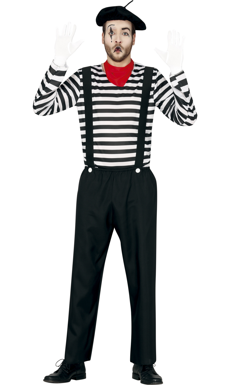 Mime Gentleman Costume - Adult Size Extra Large (54-56)