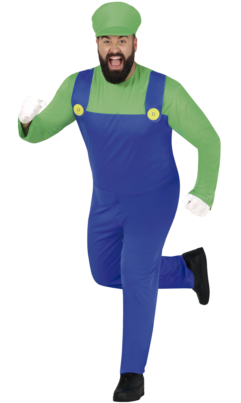 Luigi Train Driver Man Costume – Adult Size Extra Large (54-56)