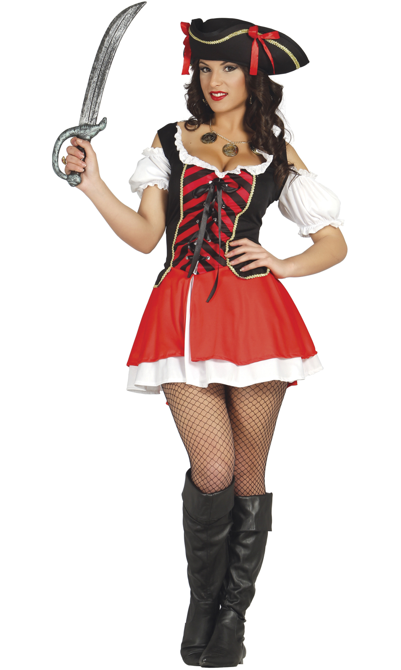 Sexy Pirate Lady Corsaria Costume - Adult Size Extra Large (44-46)