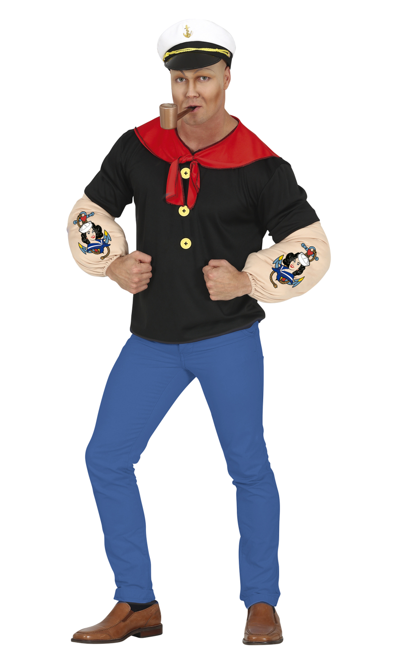 Popeye Sailor Costume – Adult Size Small (46-48)