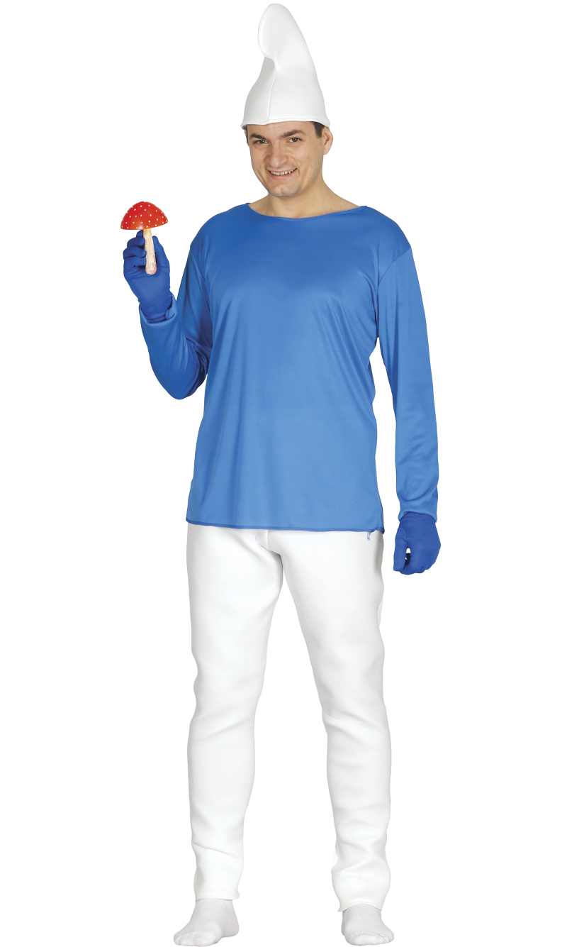 Smurf (Enanito Azul) Man Costume - Adult Size Extra Large )54-56)
