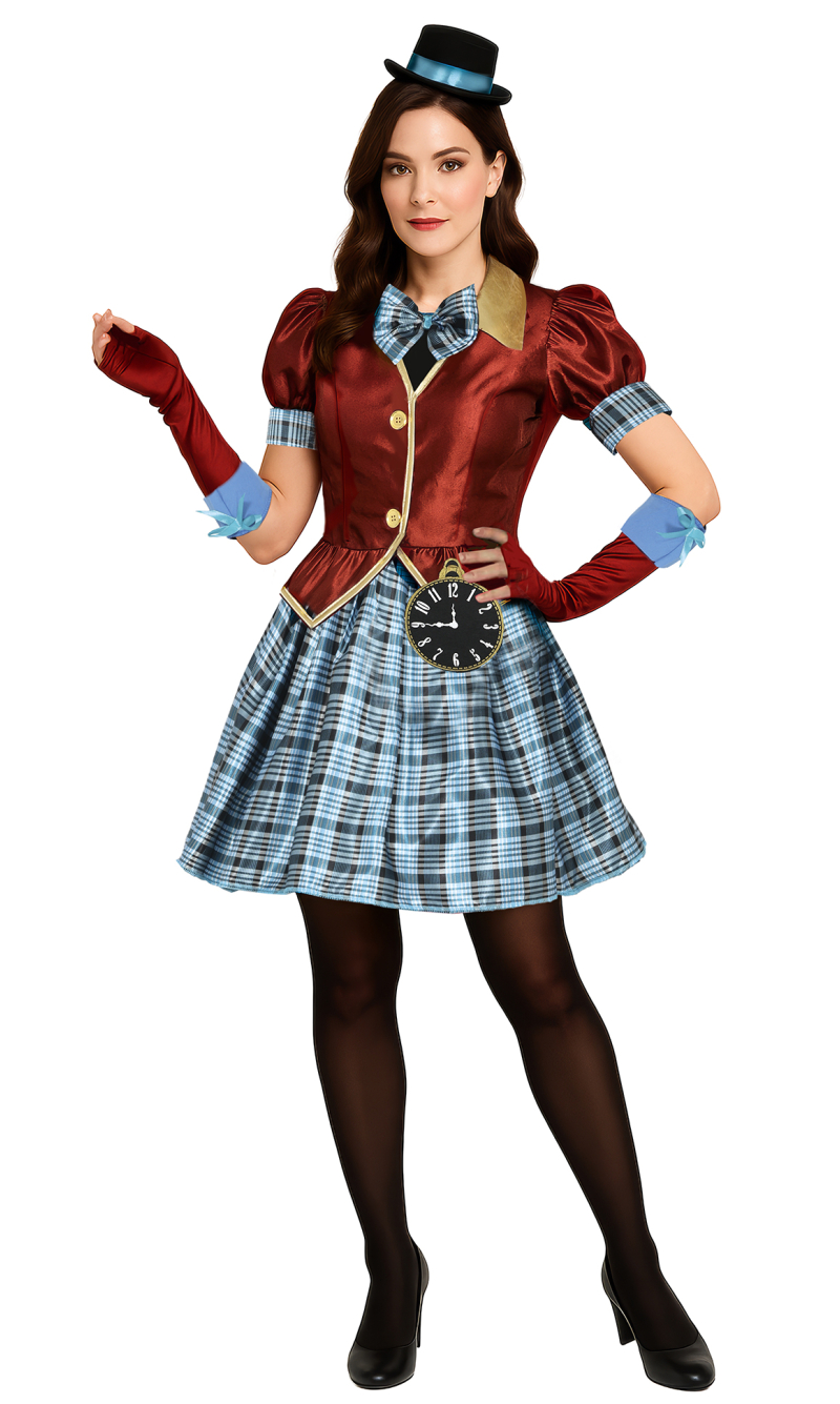 Tic Tac Mad Hatter Woman Costume - Adult Size Medium (38-40)