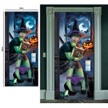 Halloween Surprised Witch Door Decoration 80x180cm