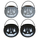 Halloween Black & Gray Pumpkins (Assorted) 5x6cm - 4pk