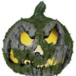 Halloween Pumpkin With Moss Light 20cm