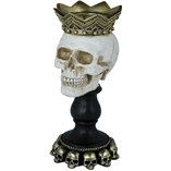 Halloween Resin Skull Candle Holder 25x12cm