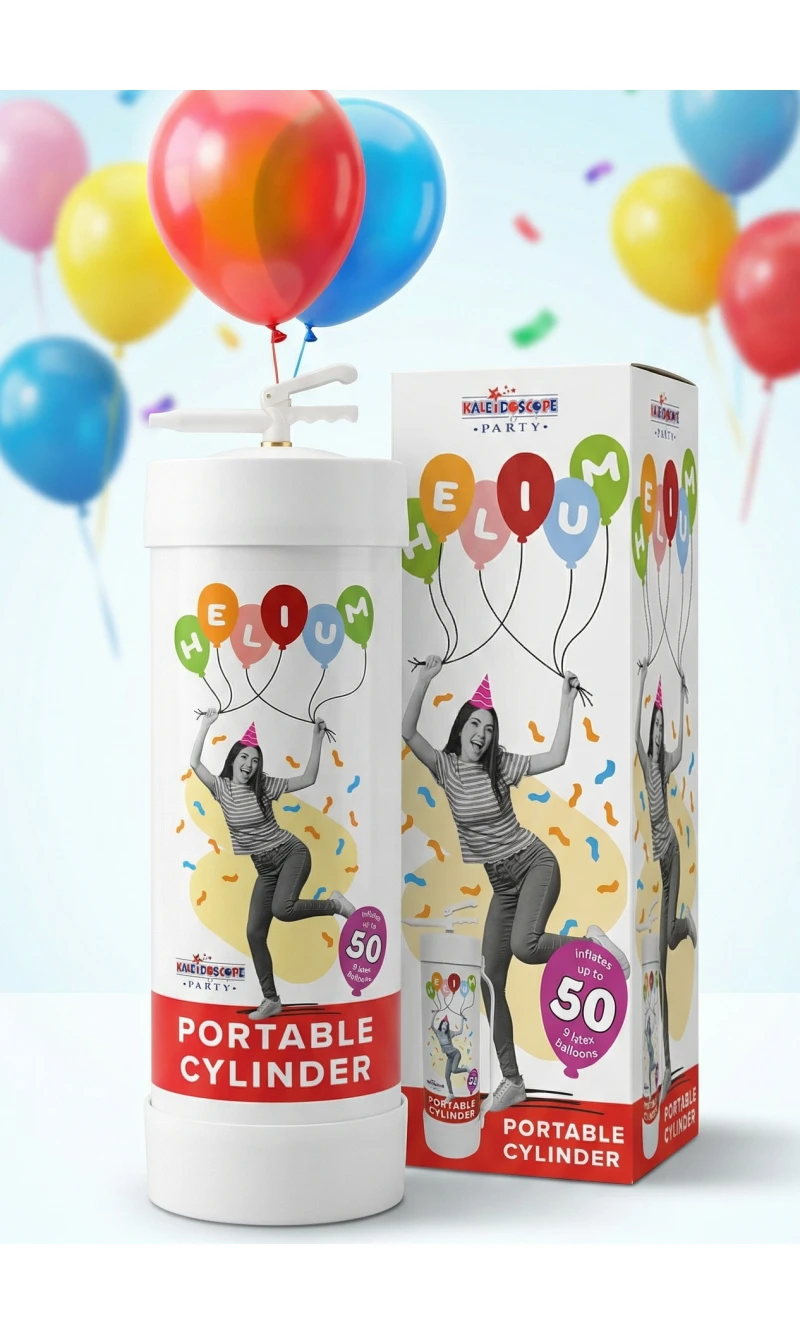 Portable Disposable Helium Tank Inflates Approx 50 x 9'' Latex Balloons