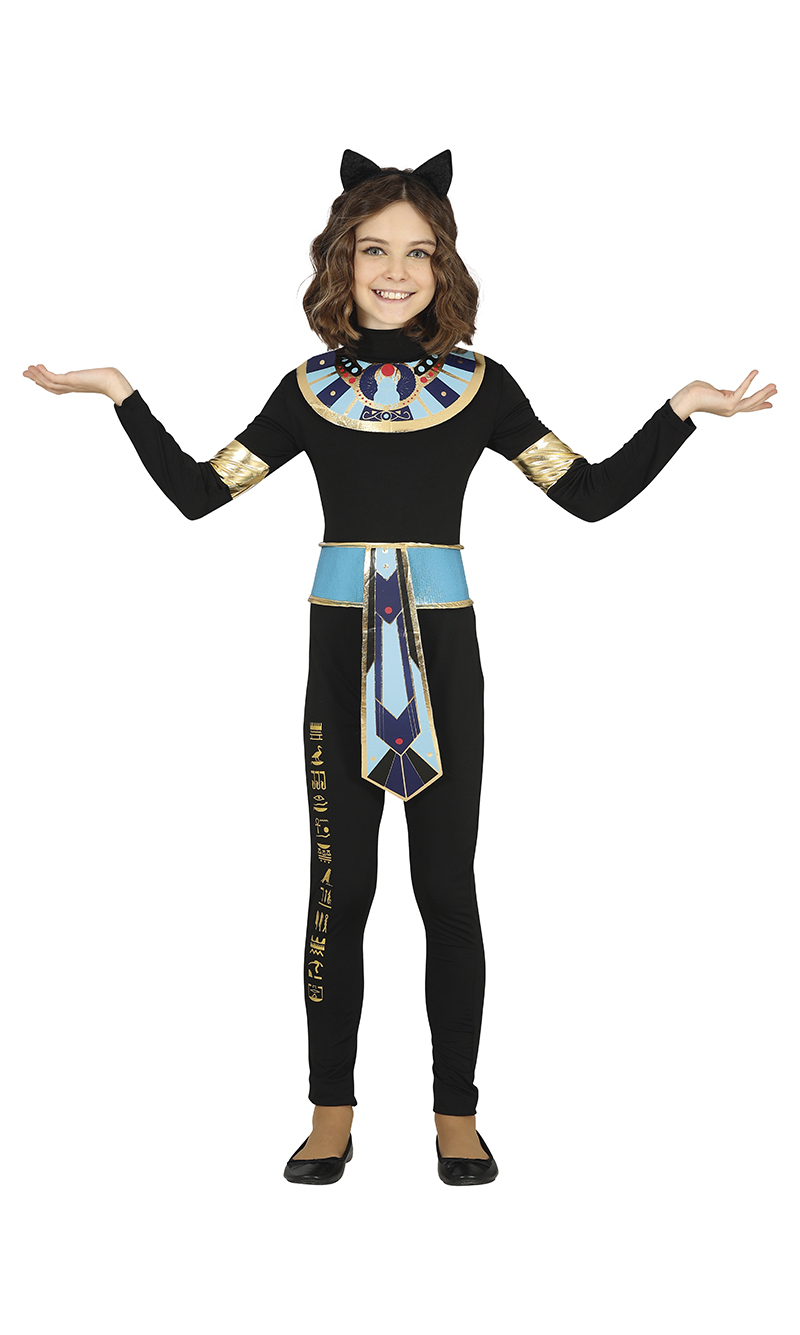 Egyptian Cat Girl Costume - Age 10 to 12 Years