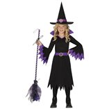 Purple & Black Classic Witch Costume - Age 7 to 9 Years