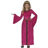 Medieval Lady Velvet Costume - Age 7 to 9 Years