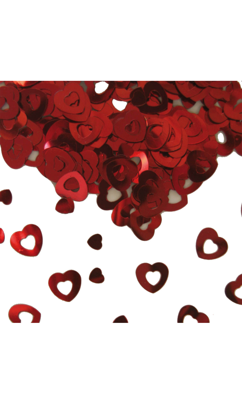 Party Confetti Red Hearts
