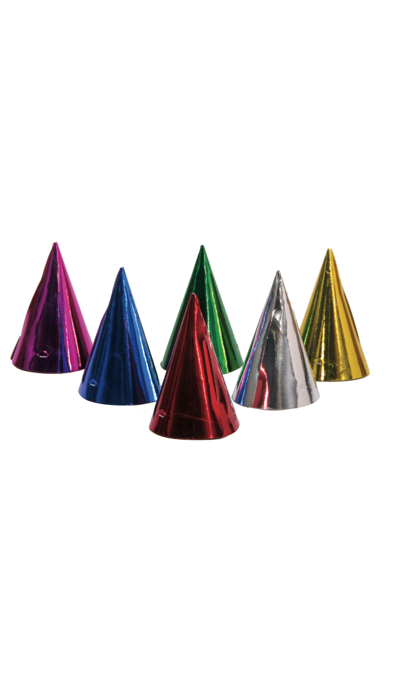Colourful Party Hats - 6pcs