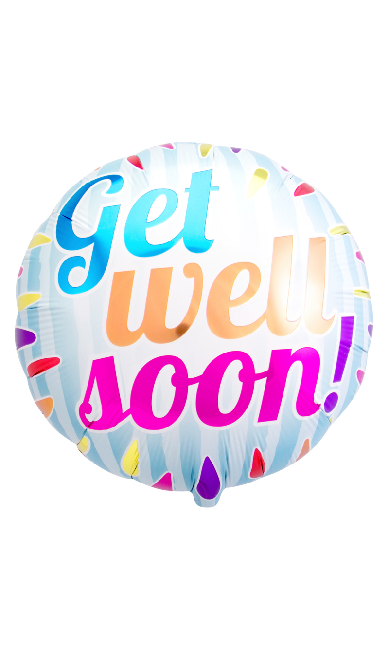 Foil Balloon Get Well Soon Multi Colors - 45cm
