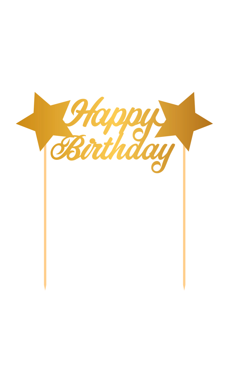 Cake Topper Happy Birthday