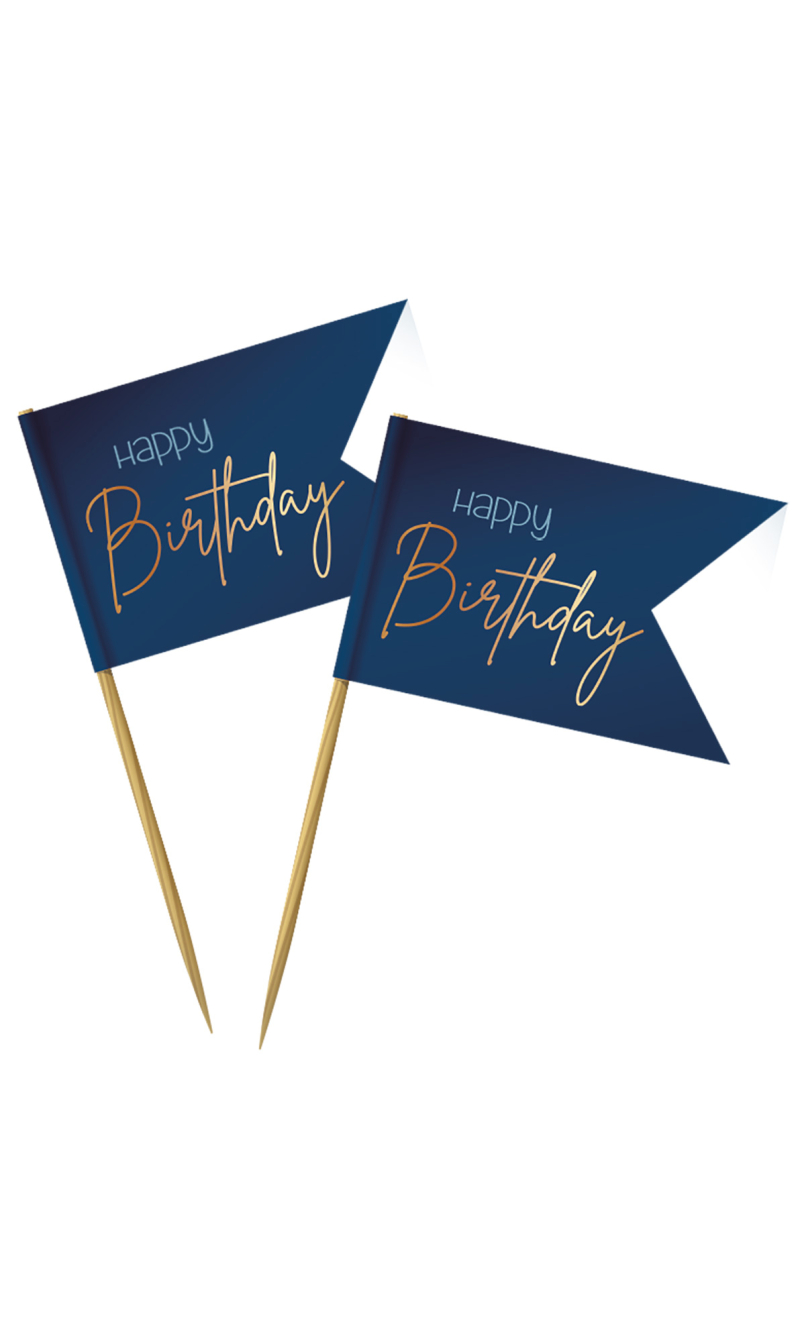 Party Pickers Elegant True Blue 6.5cm - 36pcs