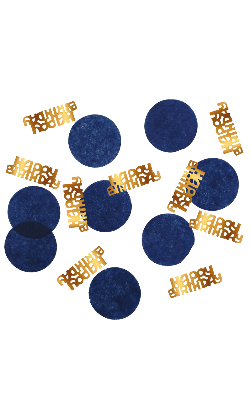 Happy Birthday Confetti Gold & Blue - 25g