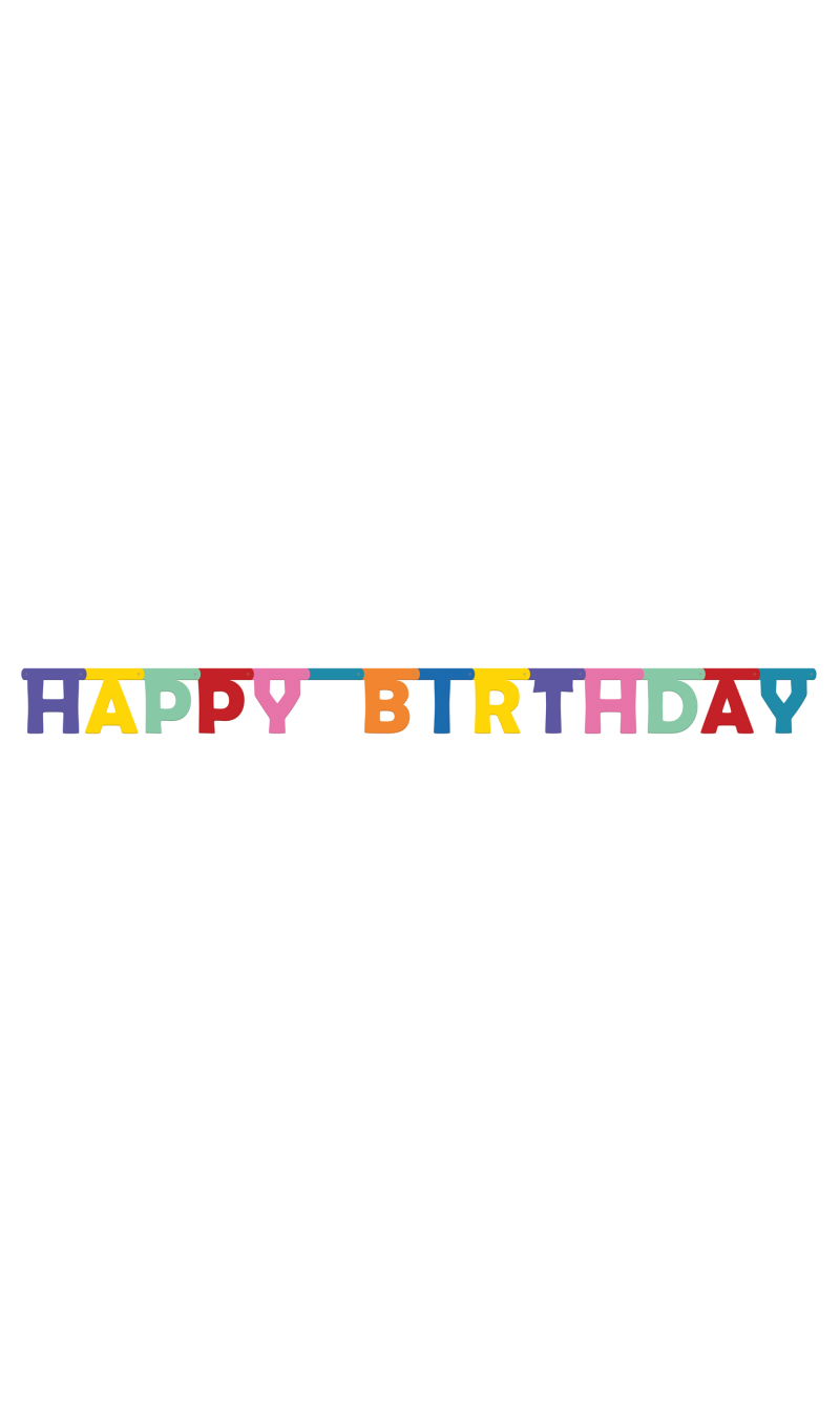 Letter Banner Happy Birthday Color Pop - 1.6m
