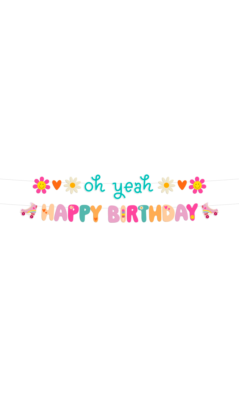 Letter Banner - Oh yeah Happy Birthday - Boho Girlz - 1,5m