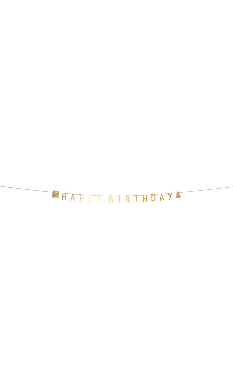 Letter Banner - Happy Birthday - Shining Glam - 2m