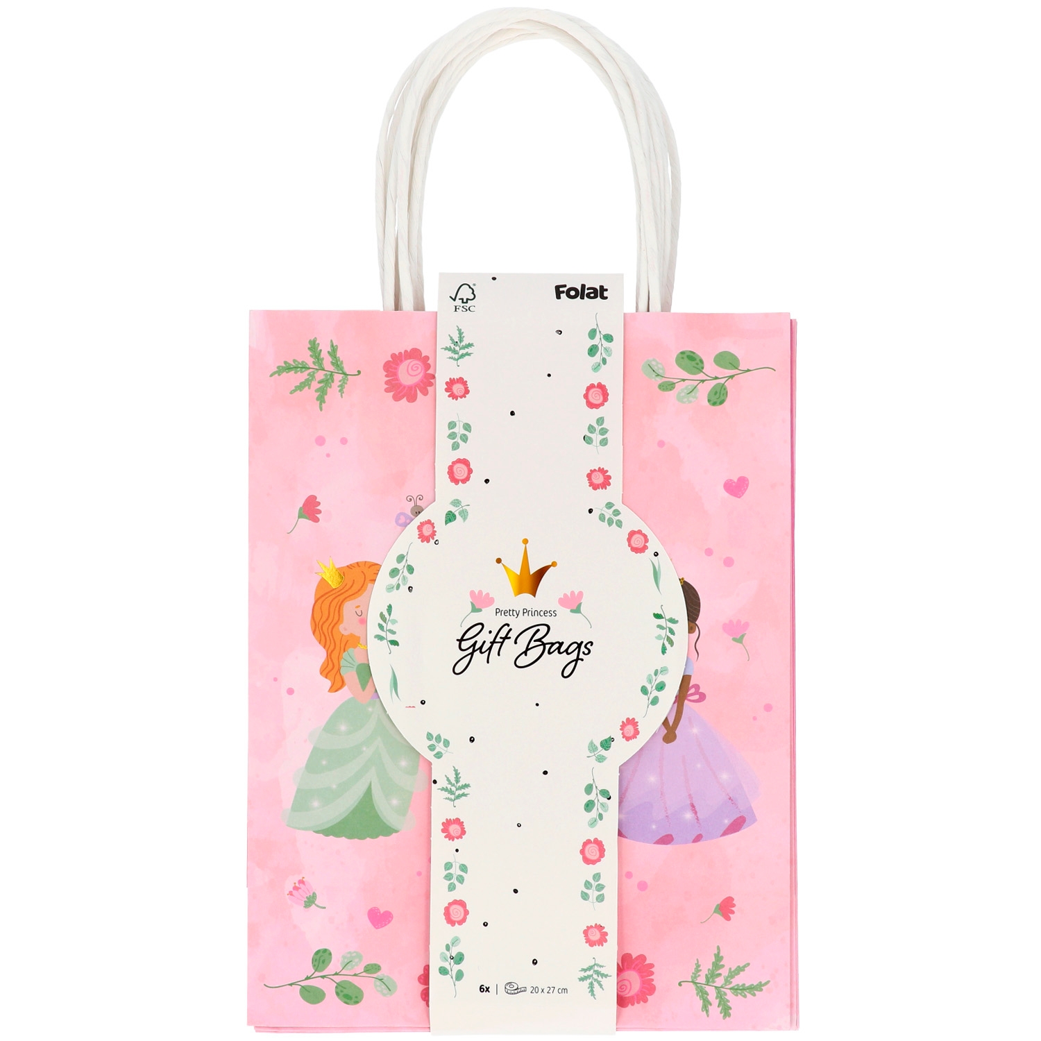 Gift Bags Pretty Princess 20 x 27cm - 6pcs - Image 4