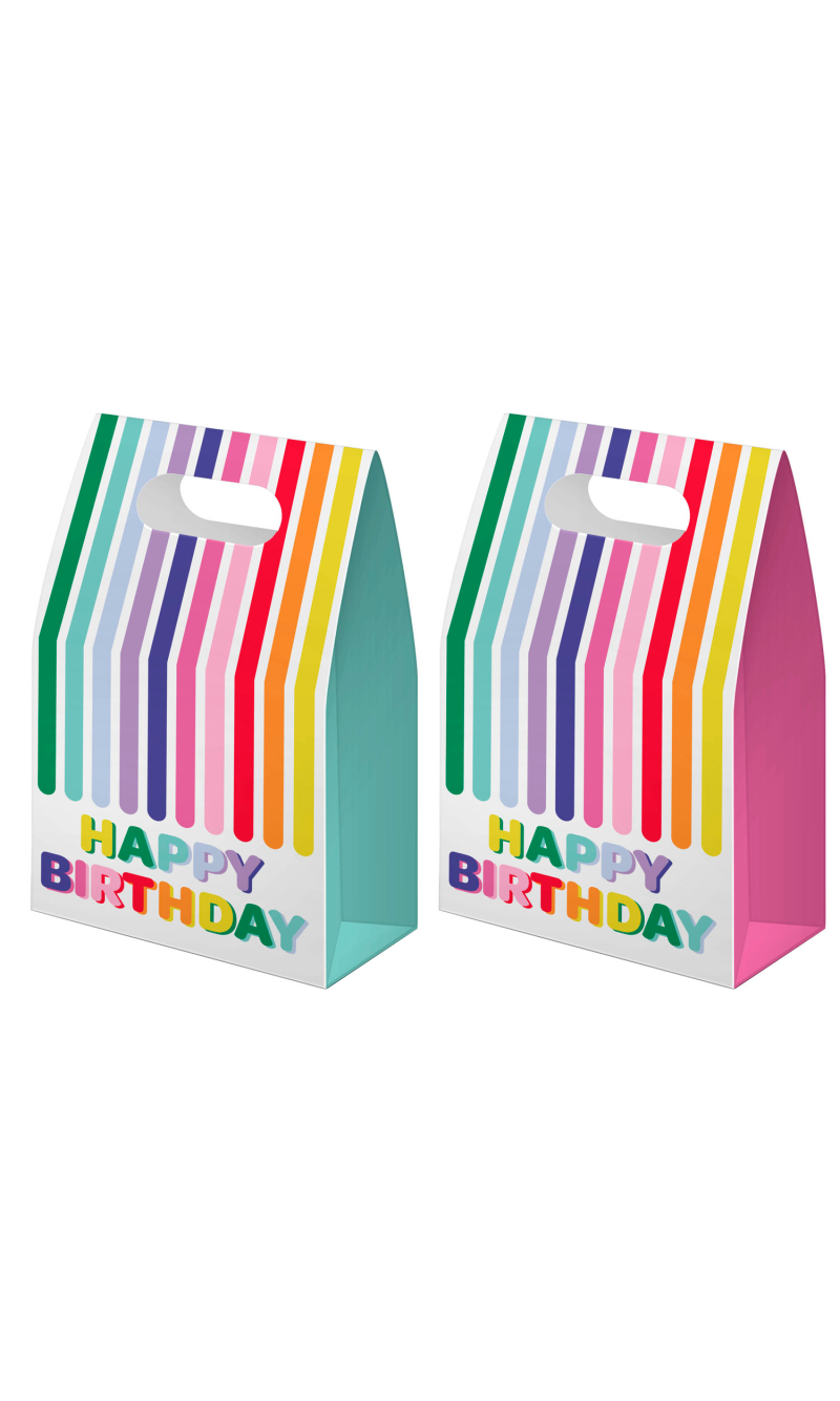 Gift bags Stripetastic 15x22x6cm - 6pcs