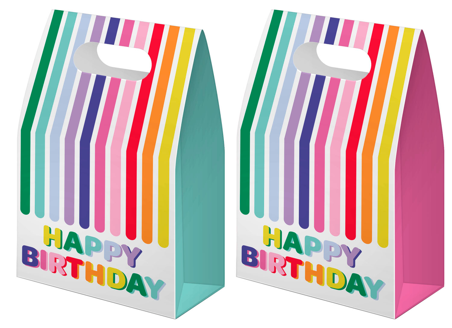 Gift bags Stripetastic 15x22x6cm - 6pcs