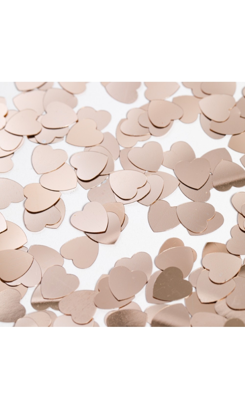 Table Confetti Rose Gold Hearts - 14g
