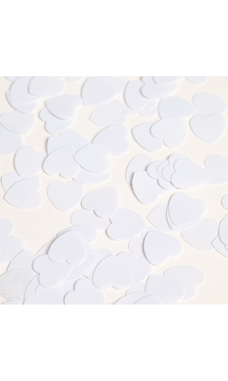 Table Confetti White Hearts - 14g