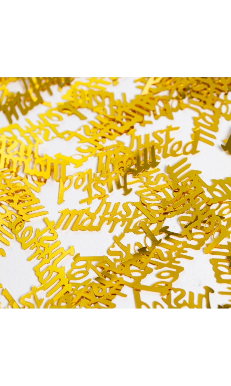 Table Confetti Gold Text Just Married - 14g