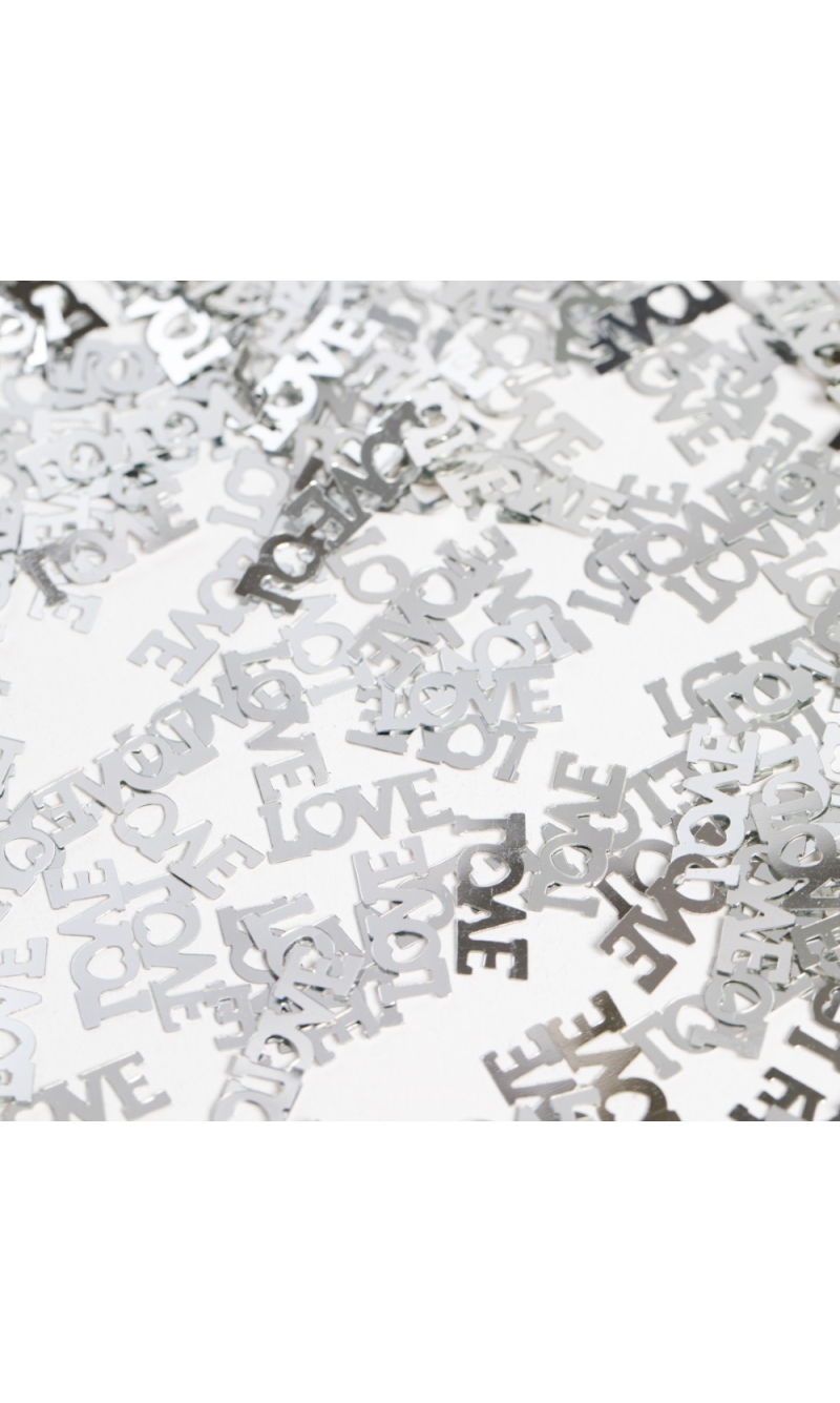 Table Confetti Silver Text Love - 14g