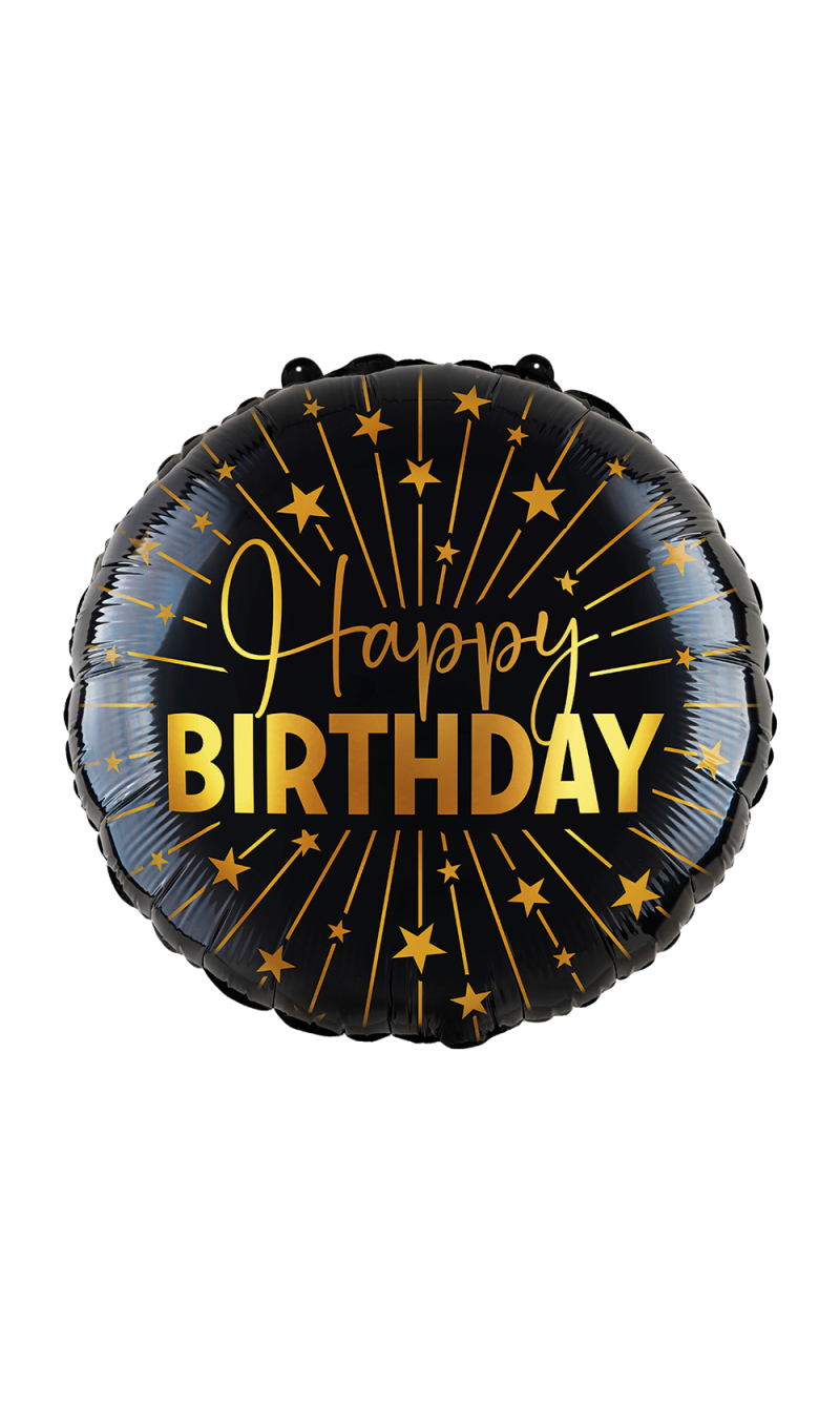 Foil Balloon 18 Inch - Happy Birthday Golden Celebrations