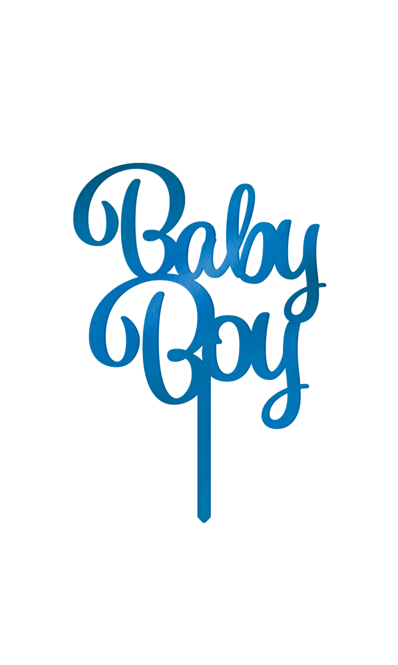 Cake Topper Acrylic - Baby Boy