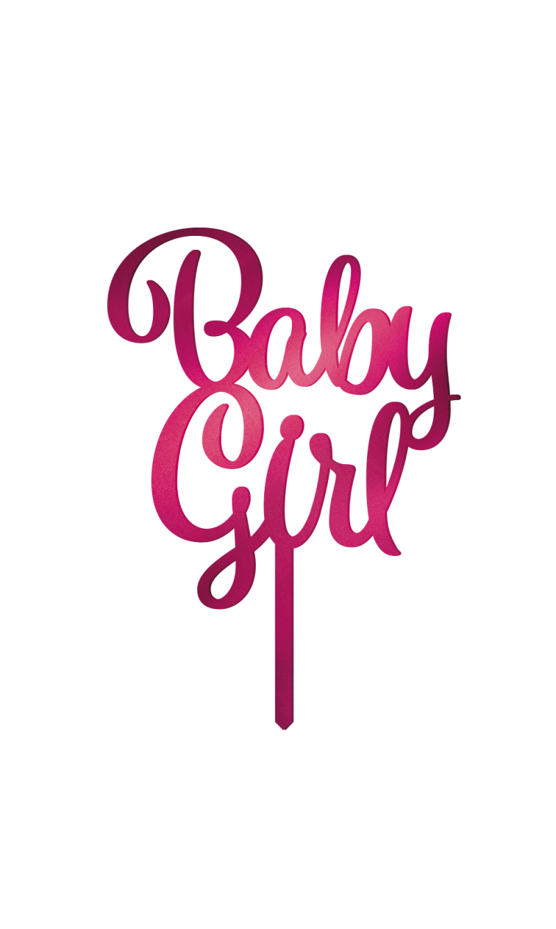 Cake Topper Acrylic - Baby Girl
