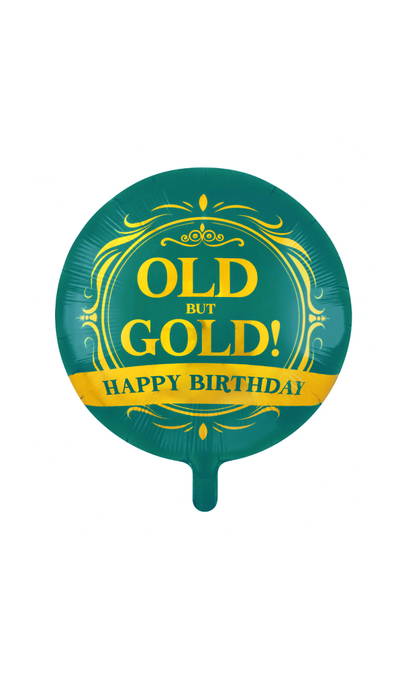 Foil Balloon 18 Inch Round - Old But Gold Happy Birthday