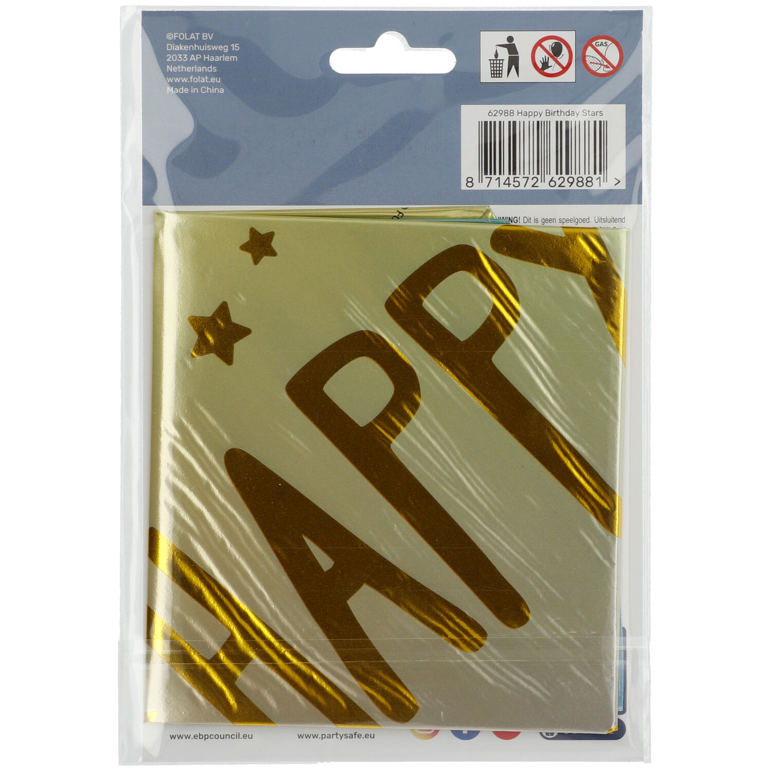 Foil Balloon 'Happy Birthday' Ombre & Stars - 45cm - Image 5