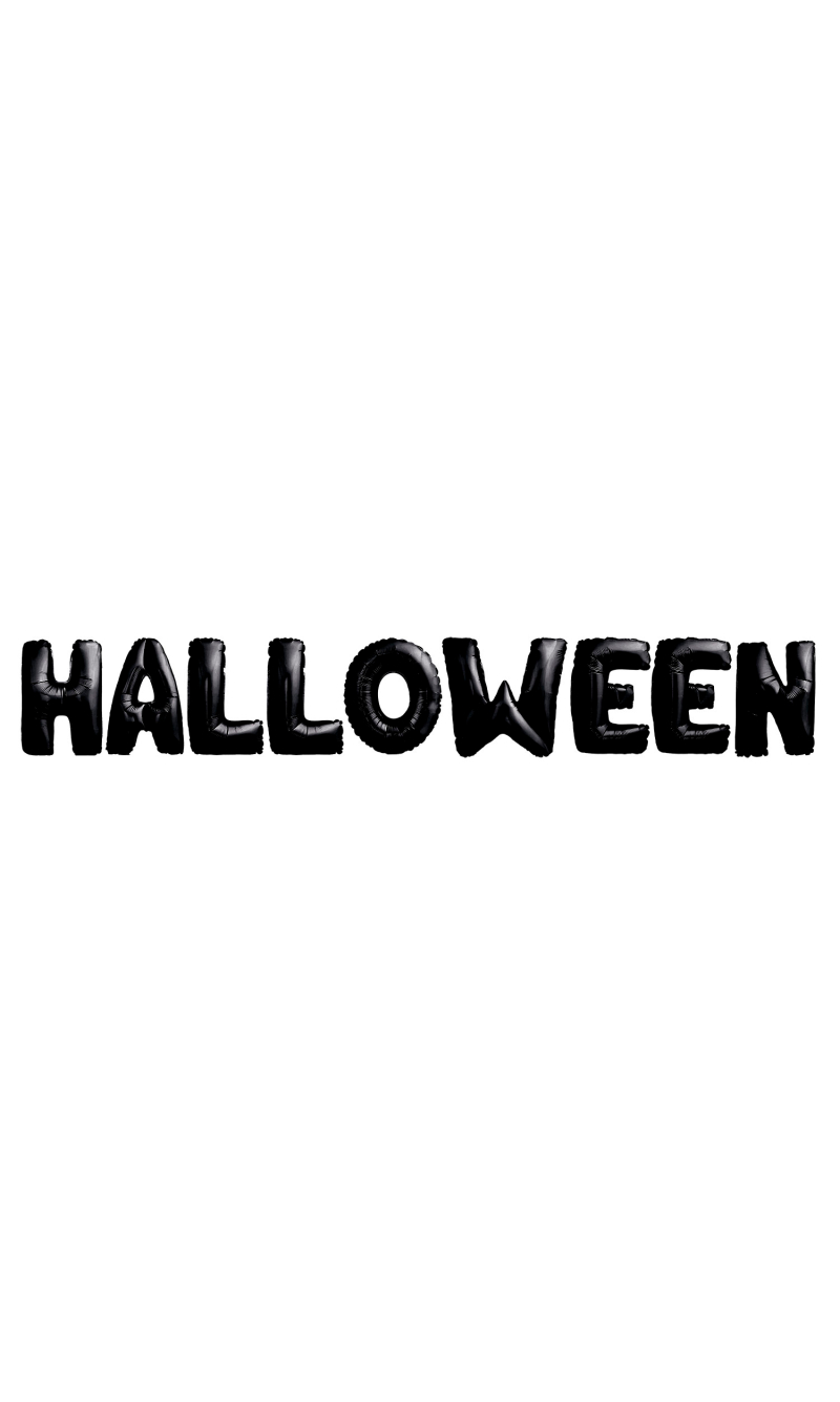 Halloween Foil Balloon Black 40cm - 9pcs