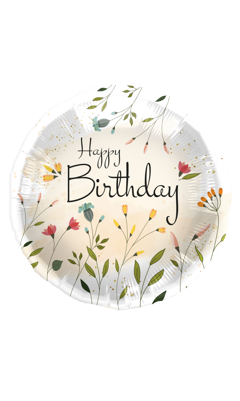Foil Balloon Birthday Flower Field - 45cm