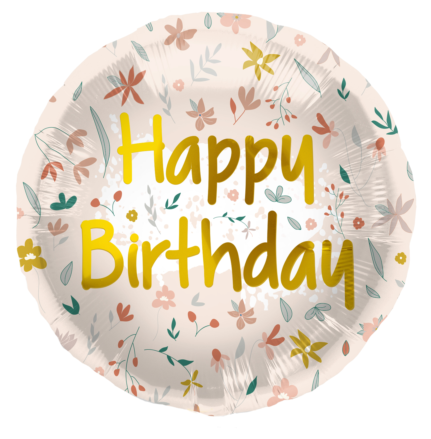 Foil Balloon Birthday Cute Flowers Pink - 45cm