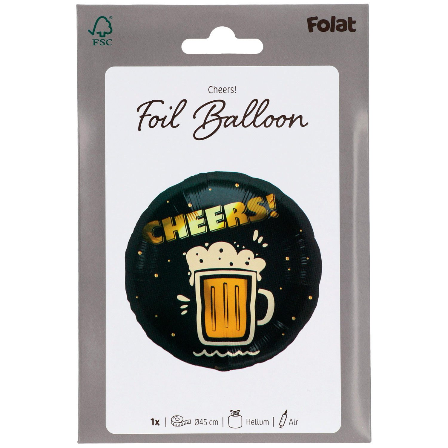 Foil Balloon Cheers Beer - 45cm - Image 5