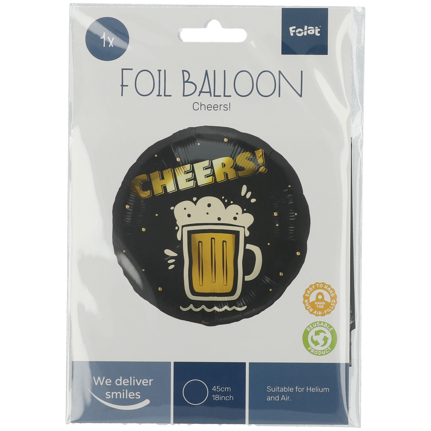 Foil Balloon Cheers Beer - 45cm - Image 4