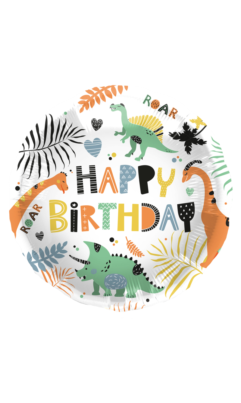Foil Balloon Dino Roars - 45cm