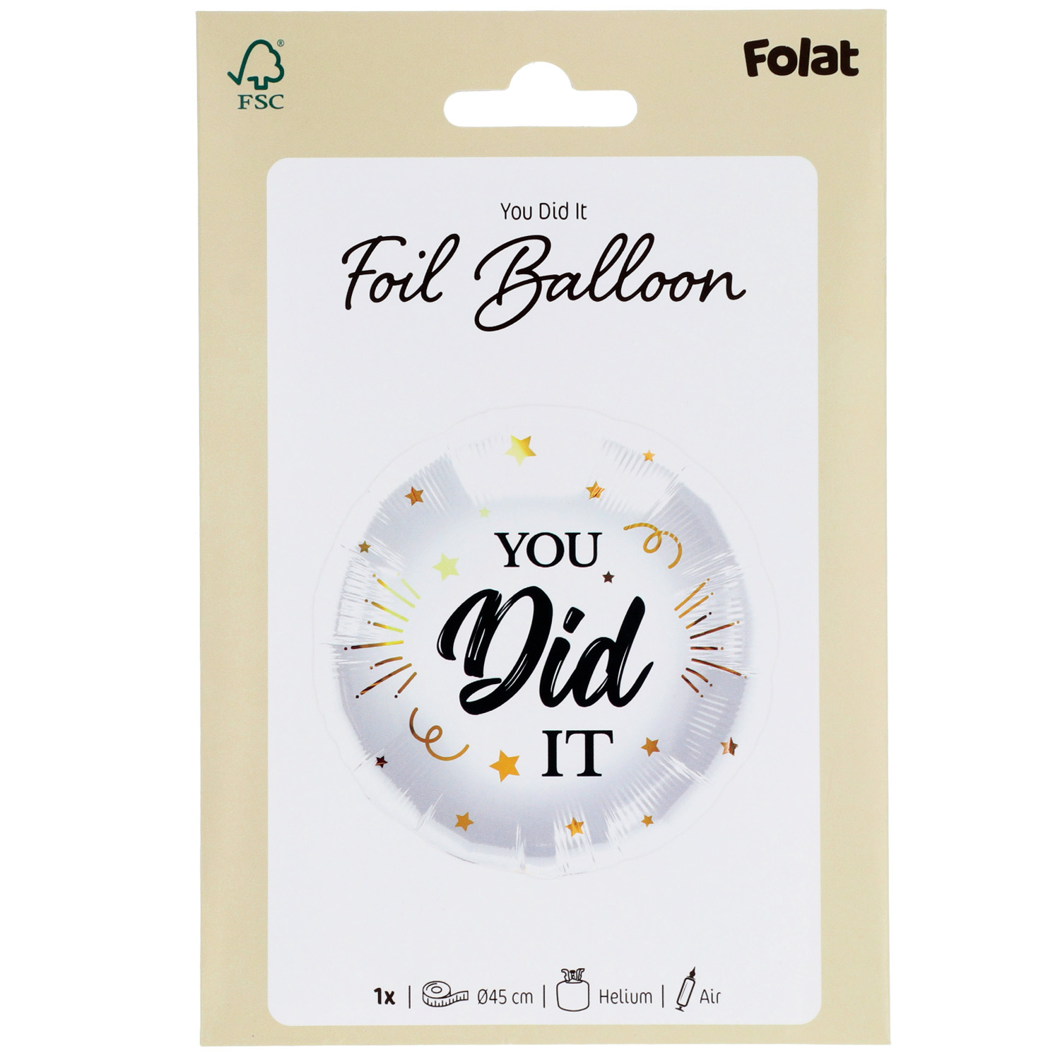 Foil Balloon You Did It - 45cm - Image 5