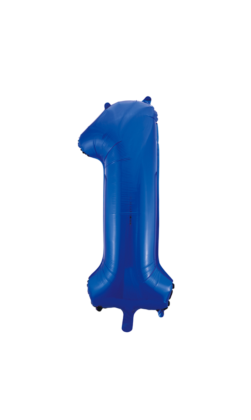 34 Inch GE Foil Balloon Number 1 - Blue