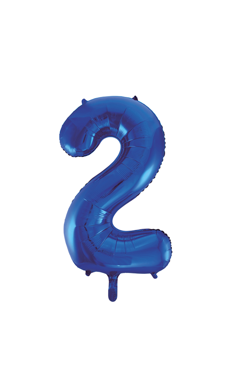 34 Inch GE Foil Balloon Number 2 - Blue
