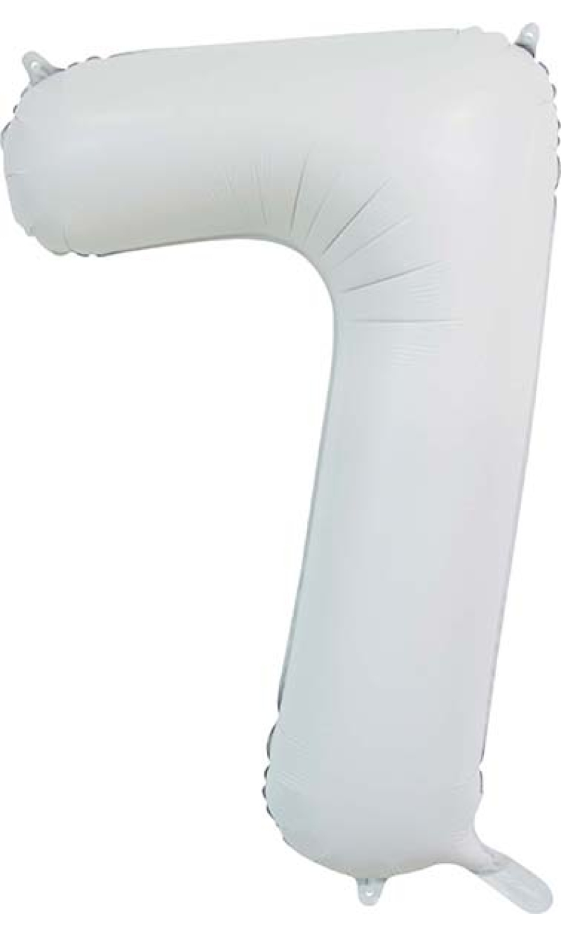 34 Inch GE Foil Balloon Number 7 - Satin White