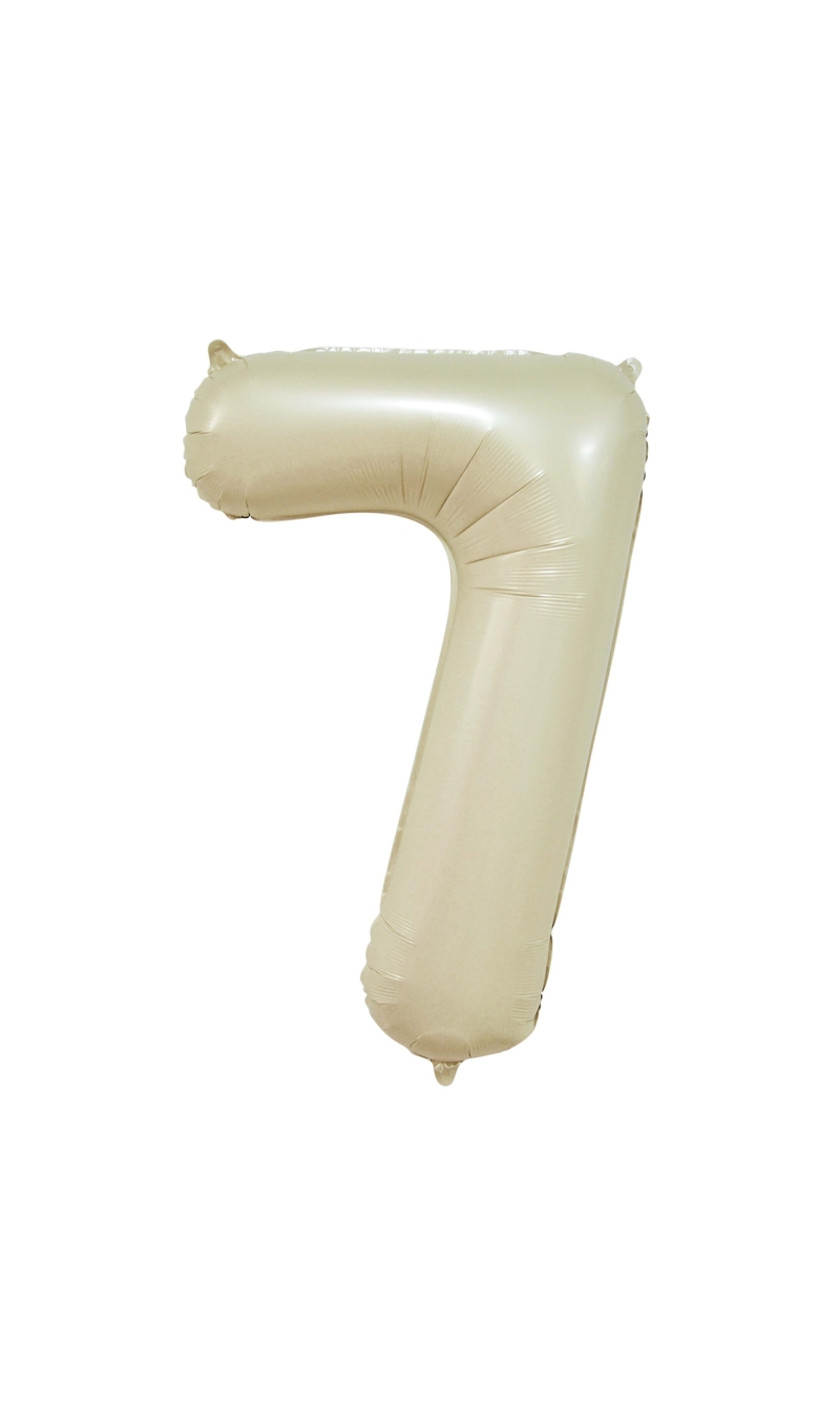 34 Inch GE Foil Balloon Number 7 - Creme