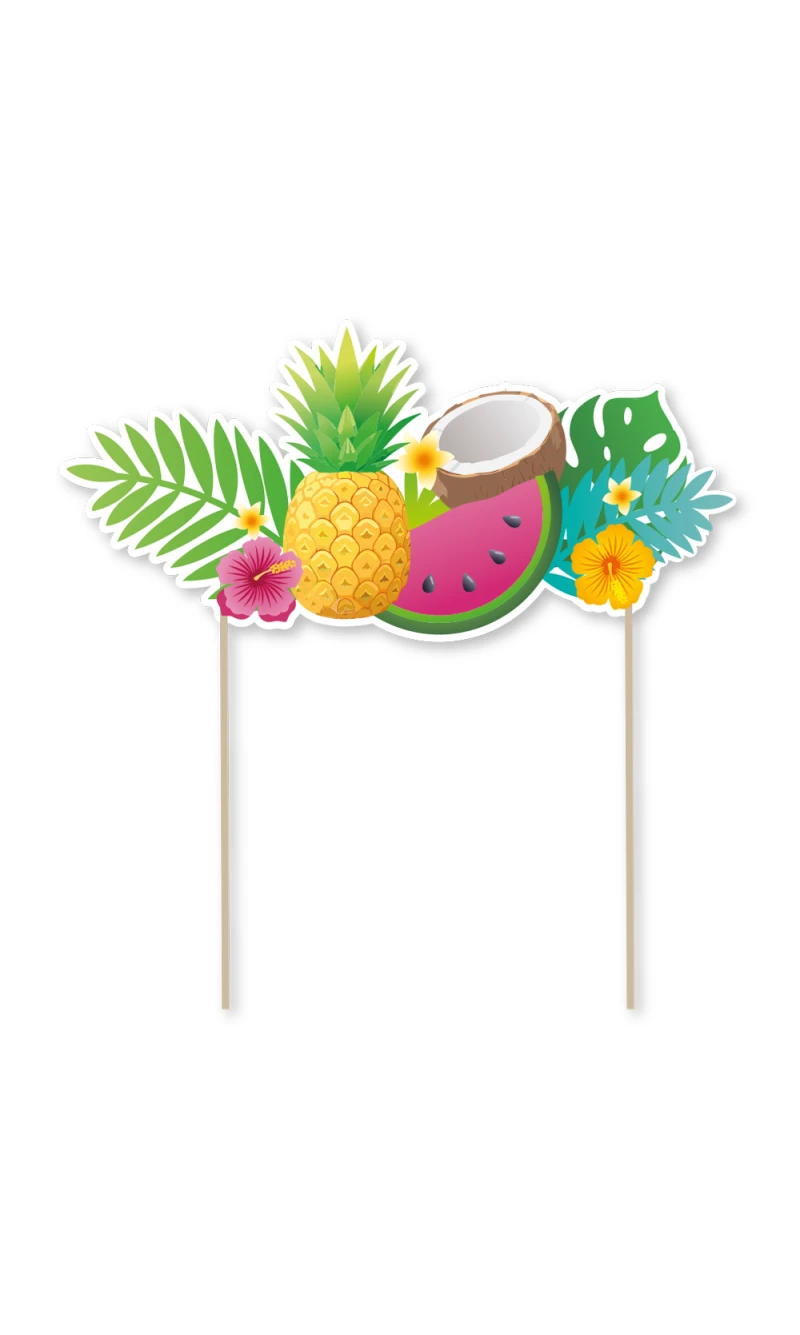Hawaiian Aloha Paper Cake Topper 16x8cm