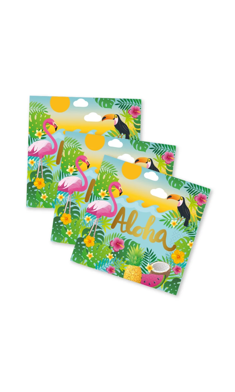 Hawaiian Aloha 3-Ply Napkins 33x33cm - 20pcs