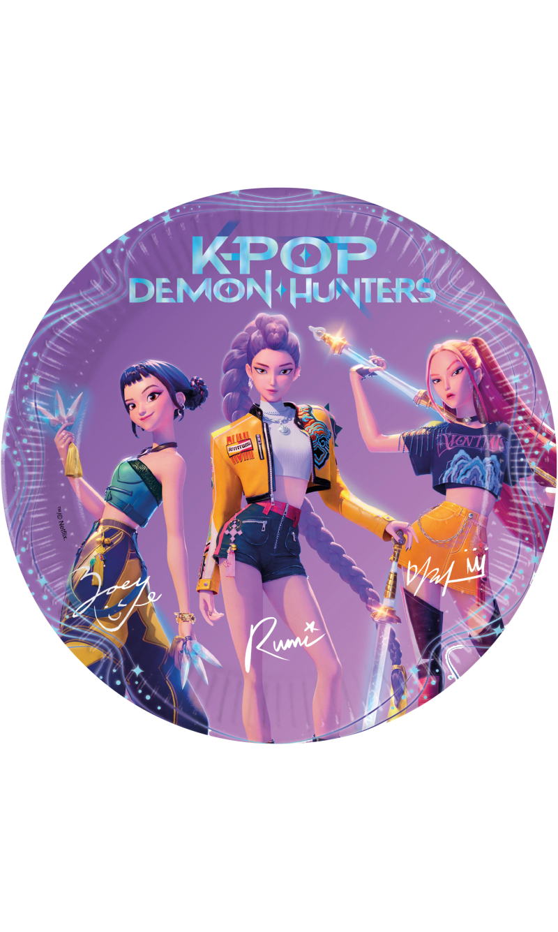 K-Pop Demon Hunters Paper Plates 23cm - 8pk 
