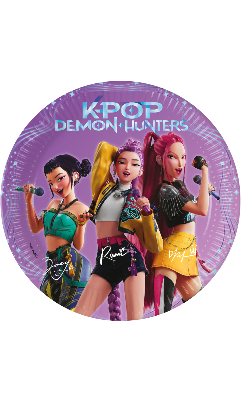 K-Pop Demon Hunters Paper Plates 20cm - 8pk